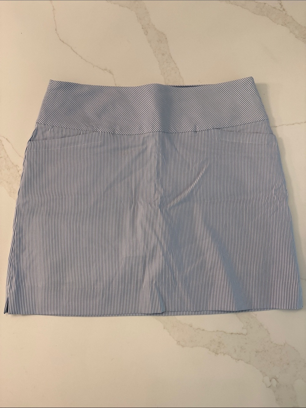 Blue and White Pinstripe Golf skirt
